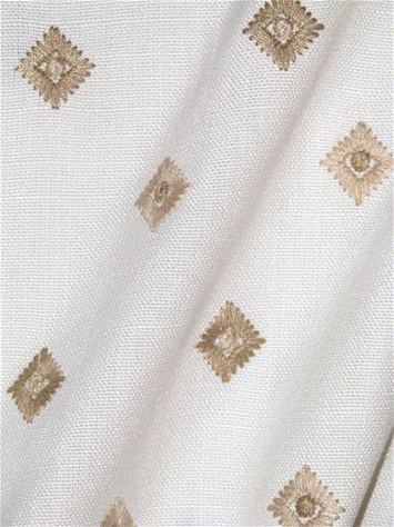 Derry 130 White Embroidery Fabric  Embroidered Fabric - Crewel Fabric