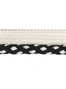 Sunbrella 3/8 Double Twist Lip Cord Black on White