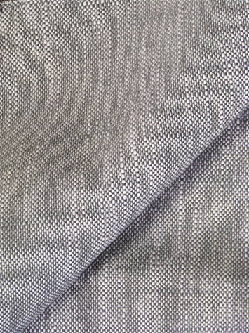 Grey Charcoal Solid Texture Linen Upholstery Fabric by The Yard