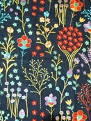 Floral Feast Embroidered Twilight Fabric