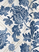 Robert Allen Floral Lattice Indigo