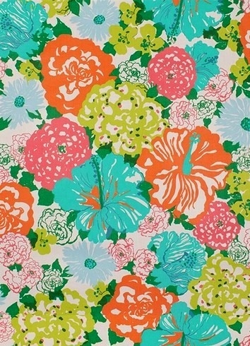 Heritage Floral Aqua Orange