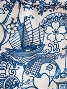 Kasuri Baltic Pagoda Fabric