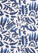 Lino Cobalt Chatham White Lacefield Designs 