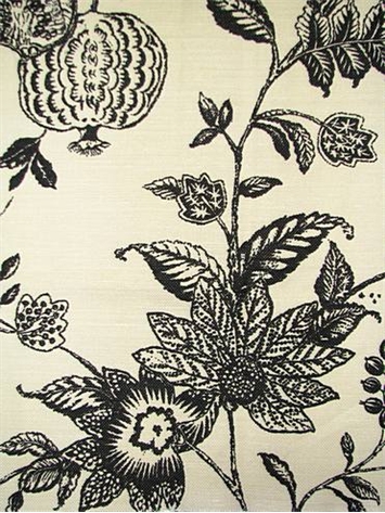 Thibaut Fabrics Louis Black on Cream