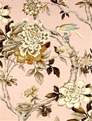 Mudan Blush Floral Aviary Waverly Fabric