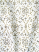 Noor Trellis Grey Linen Floral Medallion