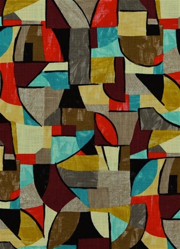 Pablo 107 Vintage Retro Art Fabric Covington Fabric