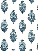 Poppy Print Old Blues White