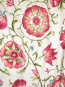 Roundelay Scarlet Floral Fabric