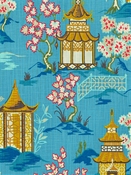 Shoji 504 Azure Scenic Chinoiserie