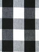 Squared Black Cream Check Fabric