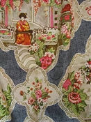 Teahouse Toile Raven Chinoiserie Fabric