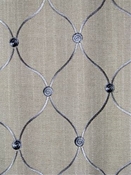 Tramore 145 Travertine Embroidered Fabric