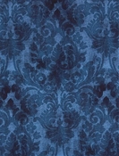 Waverly Essence Indigo Damask Print