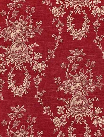 Waverly Country House Red Toile Home Decorating Fabric