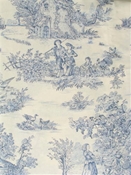Pastorale 2 White / Blue Covington Fabric 