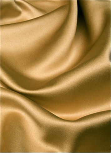 Gold Beautiful Satin Fabric Draped with Soft Folds, Silk Cloth