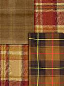 Red & Amber Plaid Fabrics