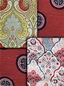 Red Medallion Fabric