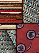 Red Modern Tapestry Fabrics