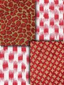 Red Small Scale Fabric