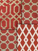 Red Trellis Fabric