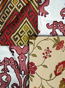 Red Embroidered Fabrics