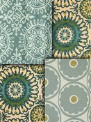 Spa Blue Suzani Fabrics