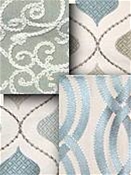 Spa Blue Embroidered Fabrics