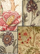 Tan Jacobean Fabrics