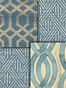 Turquoise Trellis Fabrics