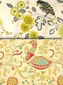 Citron Yellow Bird Fabric