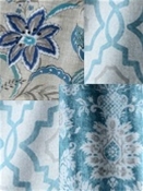 Aqua & Turquoise Magnolia Fabrics
