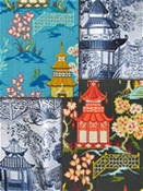 toile fabric - Chinoiserie