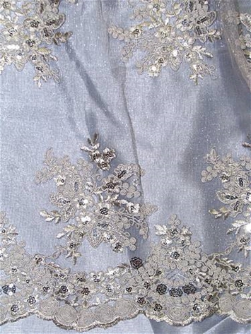 Embroidered Lace Alley Grey
