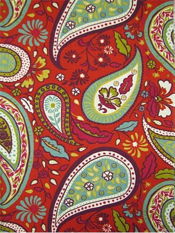 Art Paisley Poppy Crypton Fabric