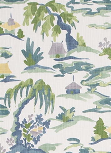 Baltic Pagoda Lakeside Chinoiserie Fabric