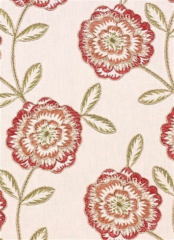 Bement Coral Embroidery Fabric
