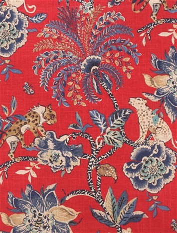 Braganza Poppy Williamsburg Fabric