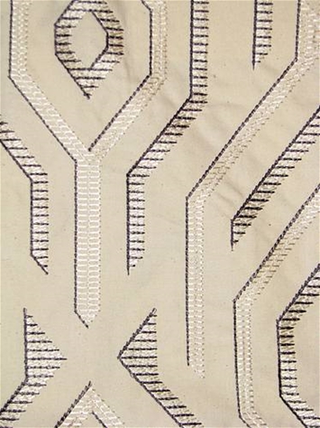 Domus Graphite Embroidered Fabric