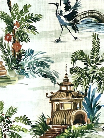 Emperor Palm Chinoiserie Fabric