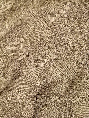 Etched Weave Gold Metallic Fabric