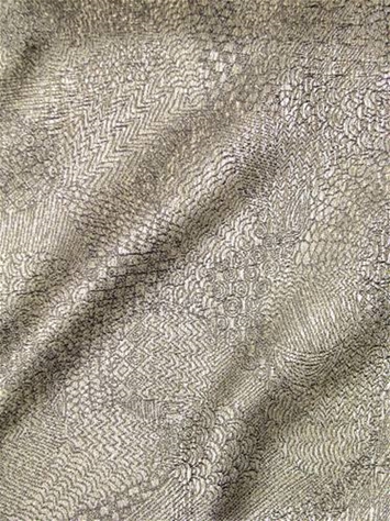 Etched Weave Platinum Metallic Fabric