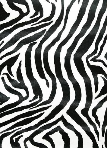 Faux Leather Zebra Black White