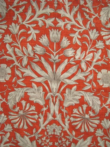 Flourish 378 Coral Red Covington Fabric 