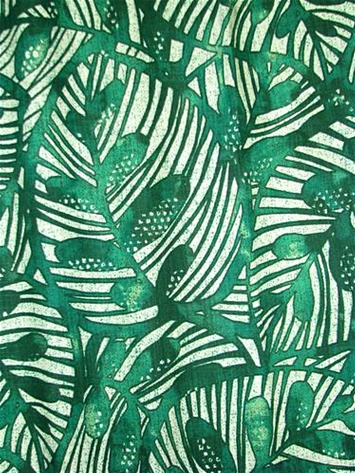 Gallant Leaf Emerald Batik Fabric