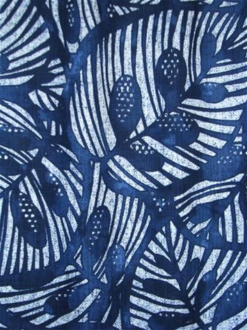 Gallant Leaf Lapis Batik Fabric