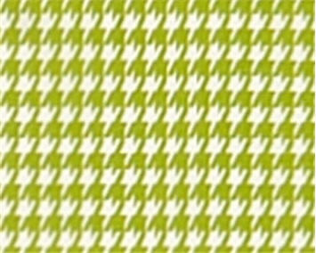 Houndstooth Chartreuse White