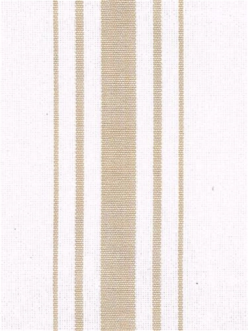 Harbor Stripe Tan on White Preshrunk Cotton